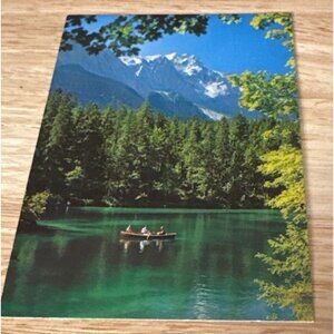 Vintage Huber Postcard Of Lake & Mountain Scenery